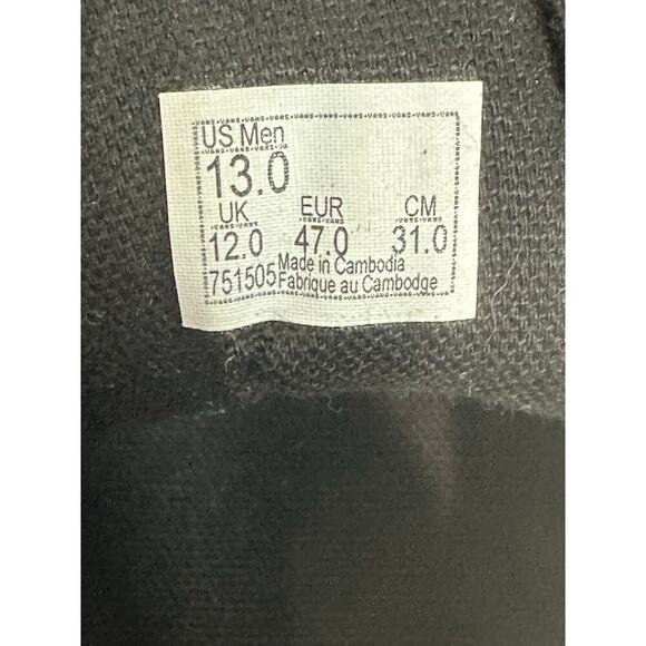 Vans Off The Wall Mens Classic Black Low Top Skateboard Shoe Sz 13 - Picture 3 of 4